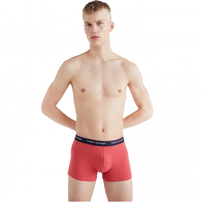  Set di 3 boxer in cotone stretch - navy, blu e rosso - TOMMY HILFIGER *1U87903842-0TU 