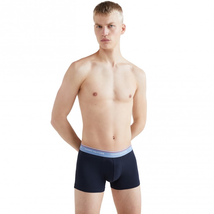  Exclusive 3er-Pack Trunks mit Logo-Bund navy, blau und rot - TOMMY HILFIGER *UM0UM01642-0TU 