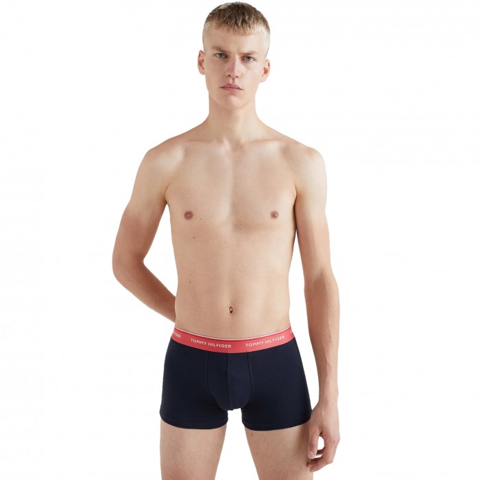  Lot de 3 boxers Tommy Exclusive à ceinture logo navy, bleu et rouge - TOMMY HILFIGER *UM0UM01642-0TU 