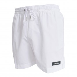  Medium Drawstring Swim Shorts Calvin Klein Core solids - white - CALVIN KLEIN *KM0KM00721-YCD 