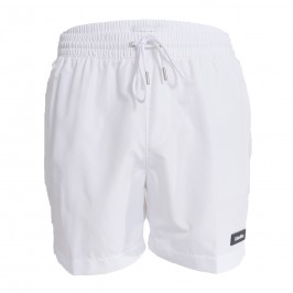  Short De Bain Mi-long  Calvin Klein Avec Cordon De Serrage Core Solids - blanc - CALVIN KLEIN *KM0KM00721-YCD 