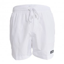 Medium Drawstring Swim Shorts Calvin Klein Core solids - white - CALVIN KLEIN *KM0KM00721-YCD 