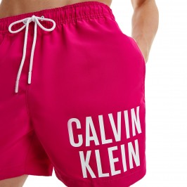  Short de bain mi-long avec cordon de serrage Calvin Klein Intense Power  - rose - CALVIN KLEIN *KM0KM00701-T01 