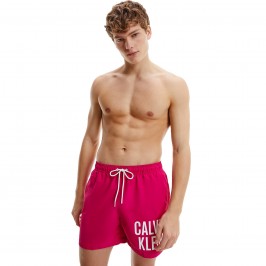  Short de bain mi-long avec cordon de serrage Calvin Klein Intense Power  - rose - CALVIN KLEIN *KM0KM00701-T01 