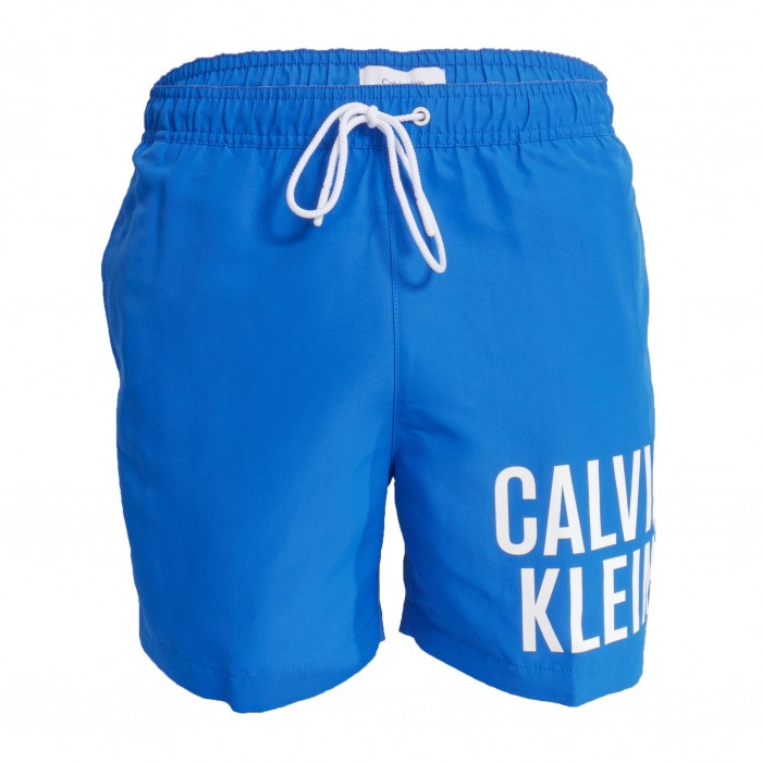  Pantaloncini da bagno con cordoncino medio Calvin Klein Intense Power - blu - CALVIN KLEIN *KM0KM00701-C46 