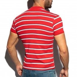  Polo Shirt Stripes - rouge - ES COLLECTION POLO34-C06 