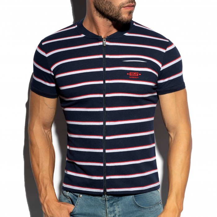 Polo Shirt Stripes - rouge - ES COLLECTION POLO34-C09 