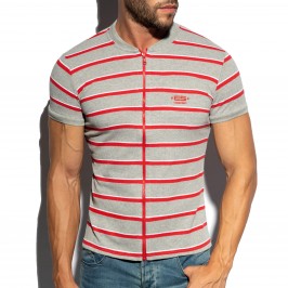  Polo Shirt Stripes - rouge - ES COLLECTION POLO34-C11 