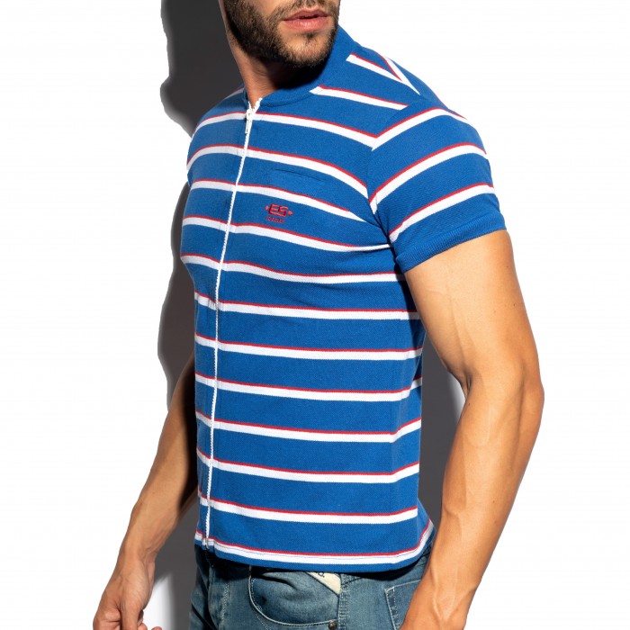  Polo Shirt Stripes - bleu royal - ES COLLECTION POLO34-C16 