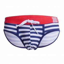 Slip de bain taille basse Iconic - bleu marine - TOF PARIS TOF206BU