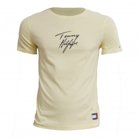 Tommy 85 Signature Logo T-Shirt - yellow