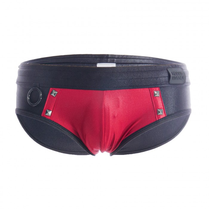 Dark Classic Swim Brief - wine - MODUS VIVENDI GS2212-WINE