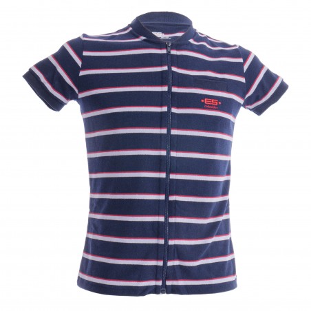 Polo Camisa Rayas - azul marino