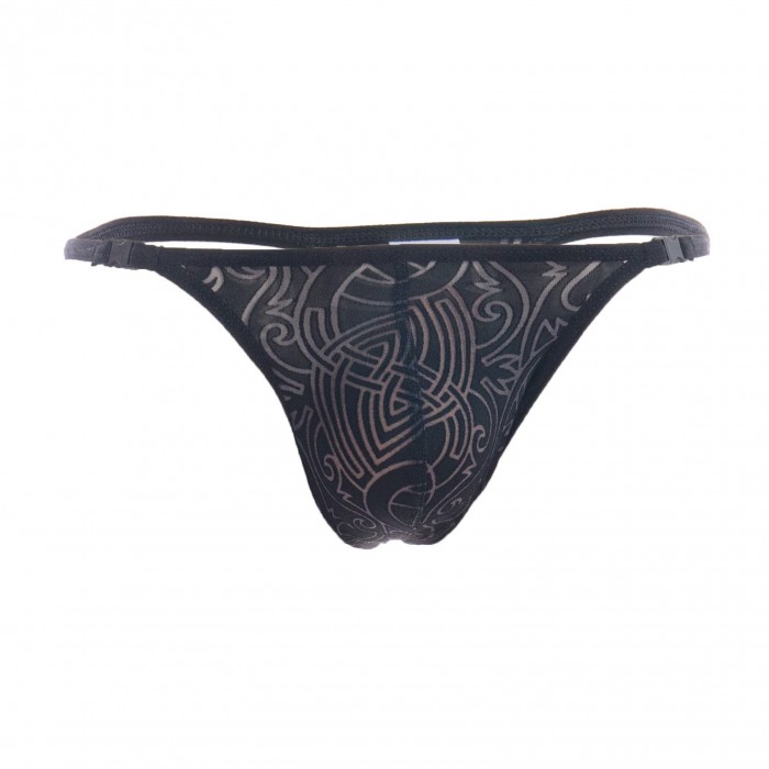 Devoré Noir - Striptease Thong - L'HOMME INVISIBLE UW21X-DEV-DE1