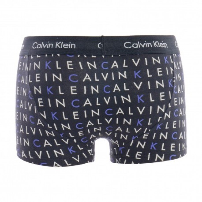  Set of 3 boxers low waist Cotton Stretch - blue, black and purple - CALVIN KLEIN *U2664G-1WH 