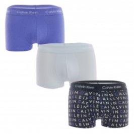 Set di 3 boxer a vita bassa Cotone Stretch - blu, nero e viola - CALVIN KLEIN *U2664G-1WH