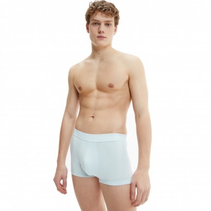  Set of 3 boxers low waist Cotton Stretch - blue, black and purple - CALVIN KLEIN *U2664G-1WH 