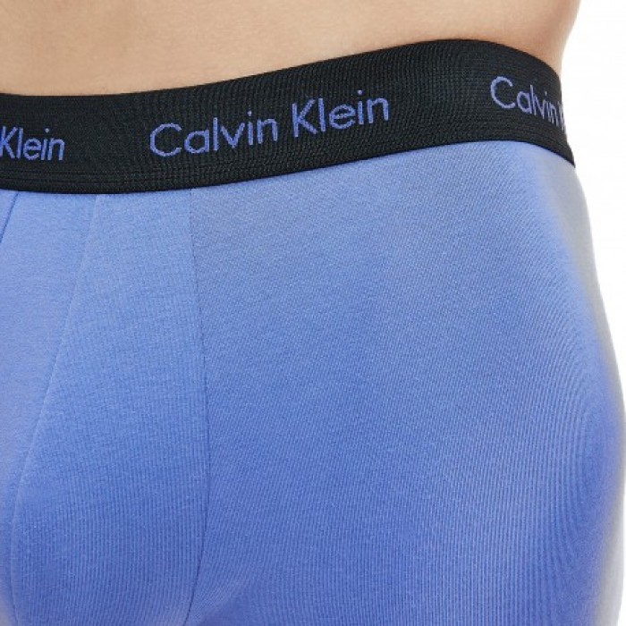  Set of 3 boxers low waist Cotton Stretch - blue, black and purple - CALVIN KLEIN *U2664G-1WH 