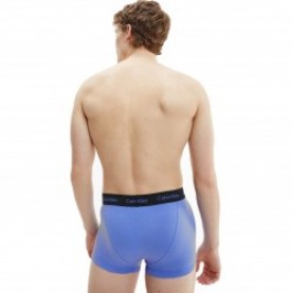  Set di 3 boxer a vita bassa Cotone Stretch - blu, nero e viola - CALVIN KLEIN *U2664G-1WH 