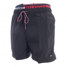 Mittellange Badeshorts mit Logo-Taillenbund Tommy hilfiger - rot - TOMMY HILFIGER *UM0UM02509-BDS