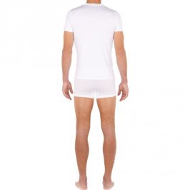  T-shirt col V Tencel Soft - weiß - HOM 402466-0003 