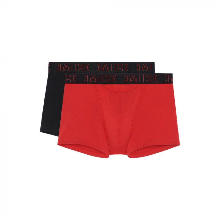  Set di 3 boxer lunghi HO1 Boxerlines - rosso e nero - HOM 400405-D045 