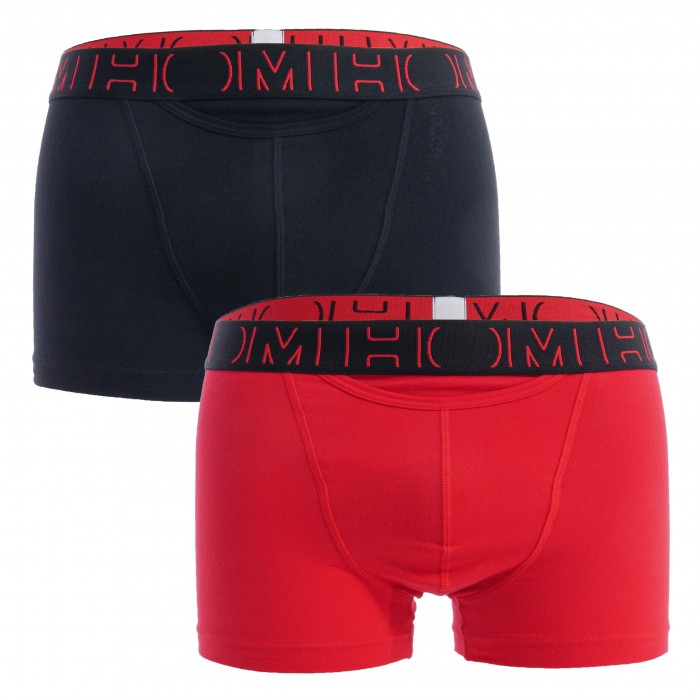  Lot de 3 boxers HO1 Boxerlines - red and black - HOM 400405-D045 