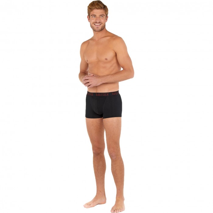  2-pack boxer briefs HO1 Boxerlines - red and black - HOM 400405-D045 