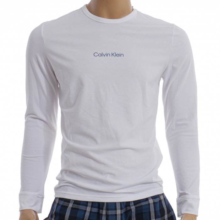  Ensemble De Pyjama Long Calvin Klein  Modern Structure - blanc - CALVIN KLEIN *NM2184E-1MT 