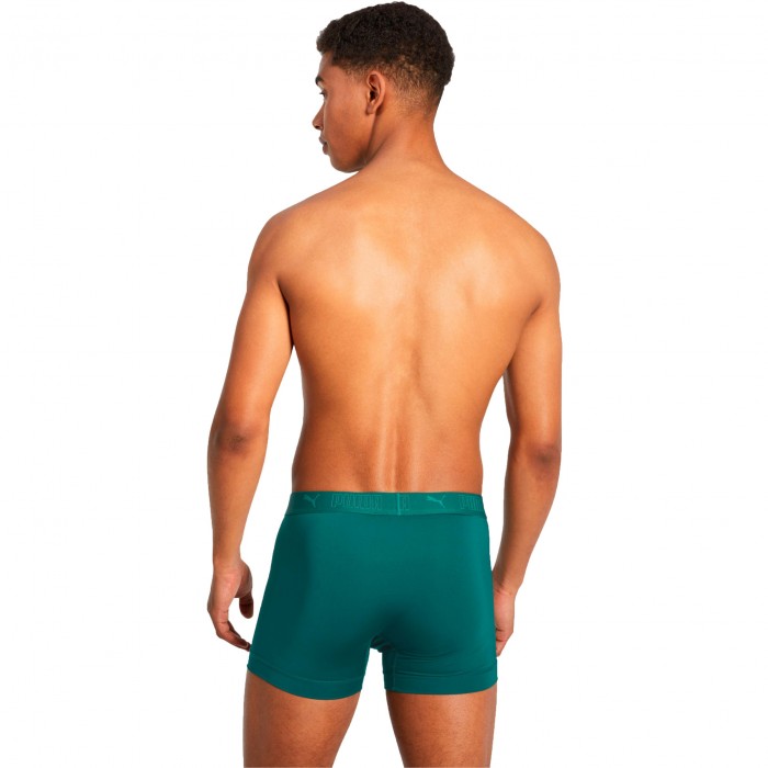  Lot de 2 boxers sport en microfibre PUMA - vert et noir - PUMA 701210961-007 