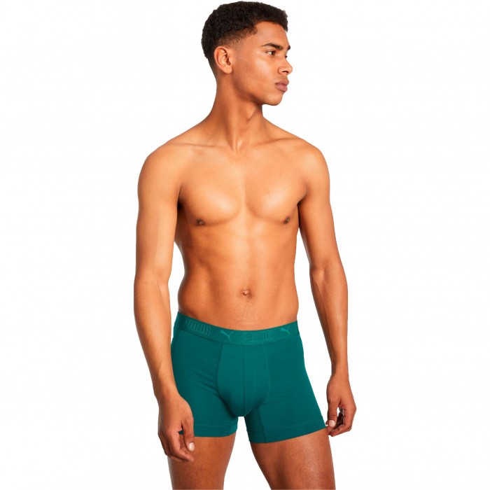  Sportliche PUMA Mikrofaser Boxershorts 2er Set - grün und schwarz - PUMA 701210961-007 