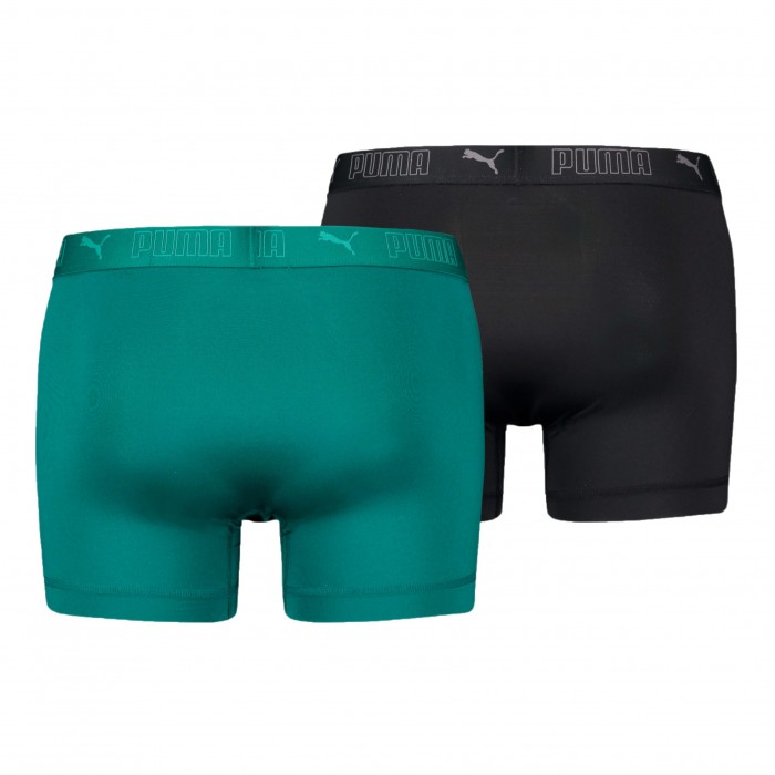  Lot de 2 boxers sport en microfibre PUMA - vert et noir - PUMA 701210961-007 