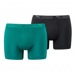  Sportliche PUMA Mikrofaser Boxershorts 2er Set - grün und schwarz - PUMA 701210961-007 