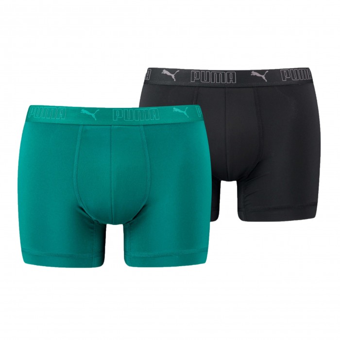  Lot de 2 boxers sport en microfibre PUMA - vert et noir - PUMA 701210961-007 