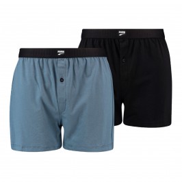  Pack of 2 PUMA loose fit jersey boxer shorts - blue and black - PUMA 701219367-003 