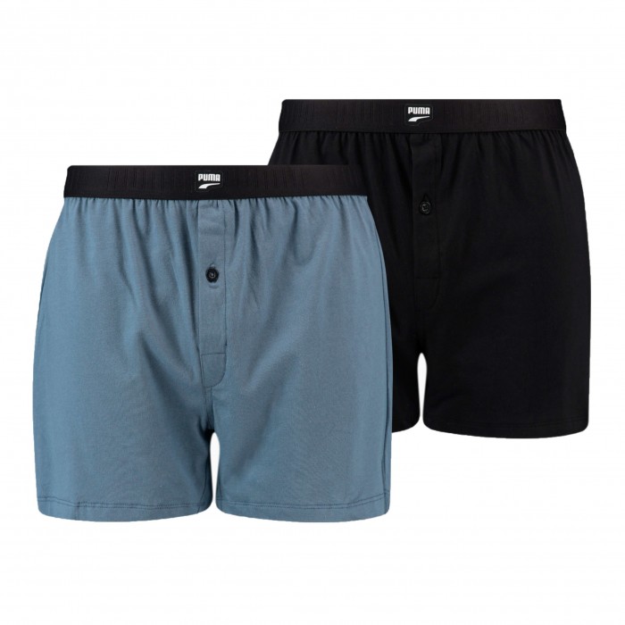  Pack de 2 PUMA sueltos jersey boxers - azul y negro - PUMA 701219367-003 