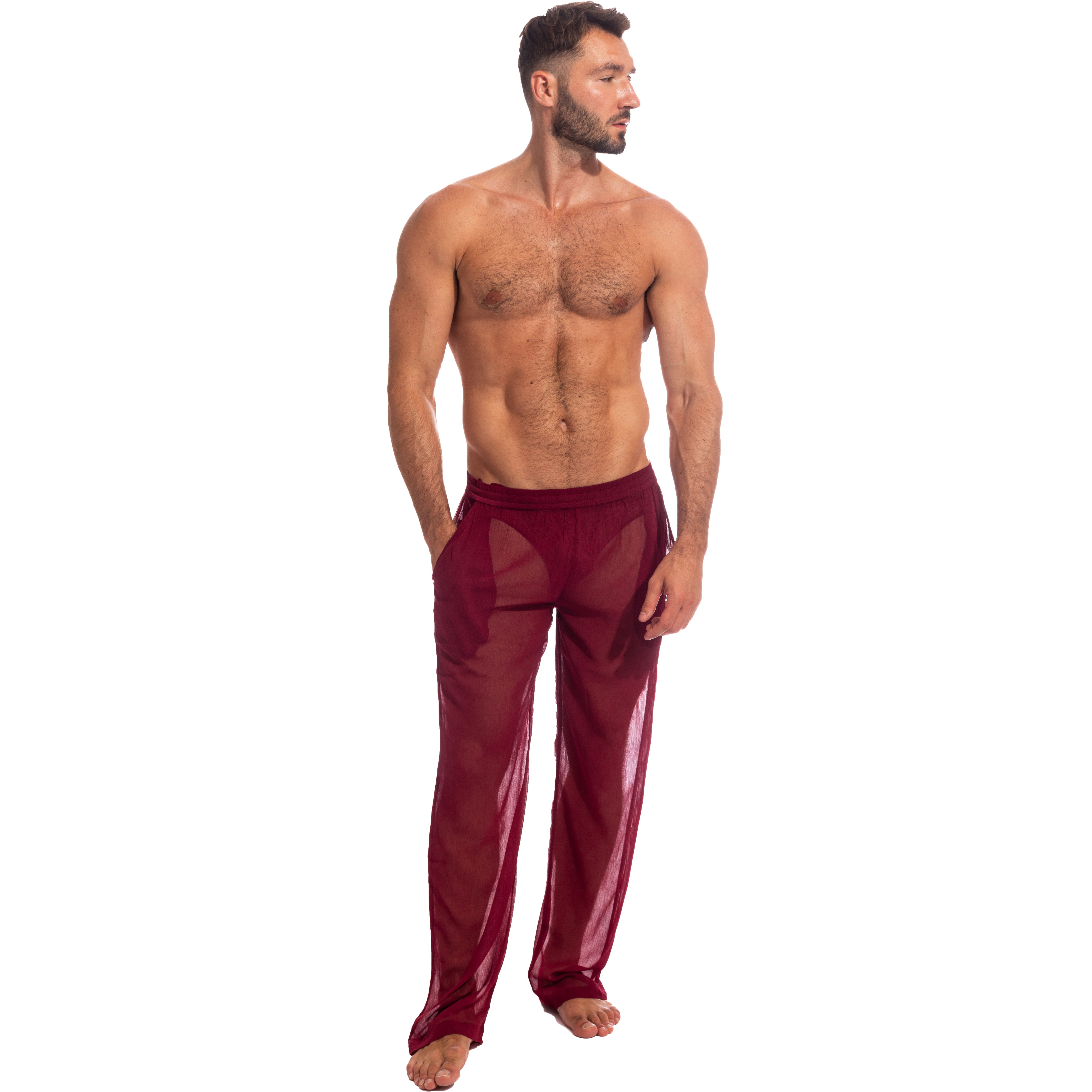 Men See Through Mesh Shirt Transparent Long Johns Sport Pants Or Men  Clothes Set | eBay