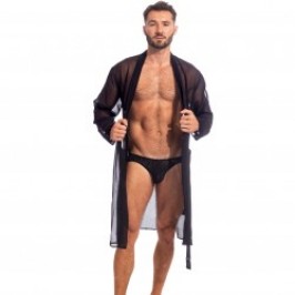  Chantilly Noir - Robe de Chambre Kimono - L'HOMME INVISIBLE HW140-CHA-001 