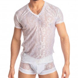  Picasso White - V Neck Shirt - L'HOMME INVISIBLE MY73-PIC-002 