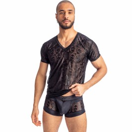  Picasso Noir - T Shirt Col V - L'HOMME INVISIBLE MY73-PIC-001 