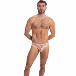  Orange Stripes - Mini Briefs - L'HOMME INVISIBLE UW22-MU4 