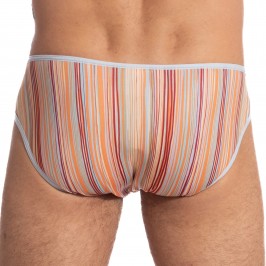  Orange Stripes - Mini Briefs - L'HOMME INVISIBLE UW22-MU4 