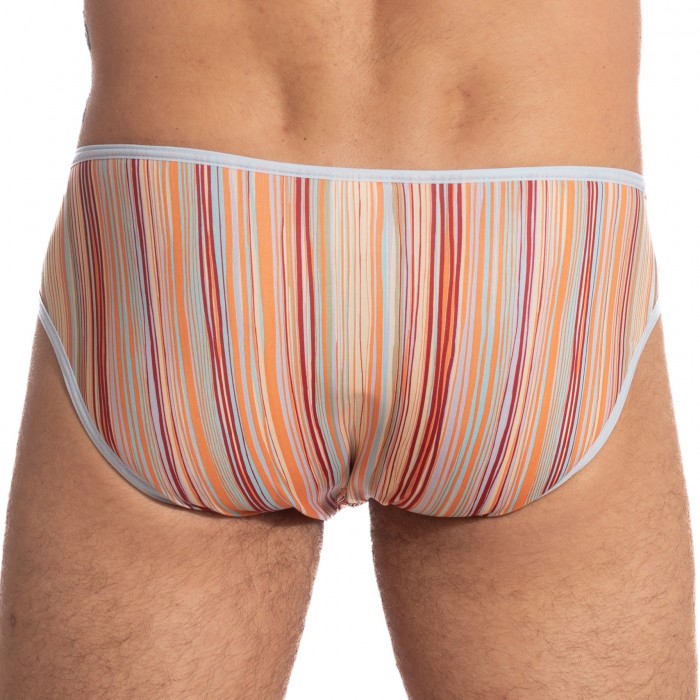  Orange Stripes - Mini Briefs - L'HOMME INVISIBLE UW22-MU4 