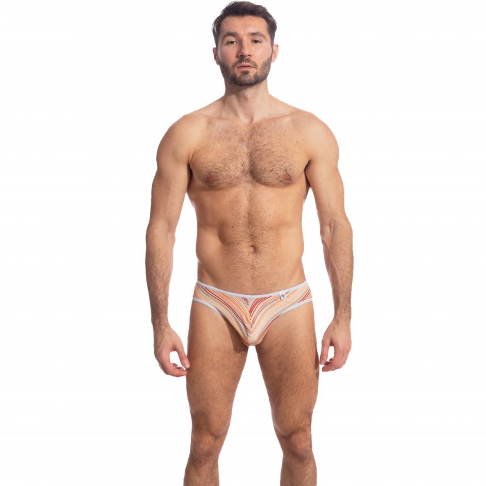  Rayures Orange - Mini Slip - L'HOMME INVISIBLE UW22-MU4 