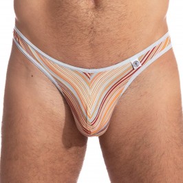  Rayures Orange - String Bikini - L'HOMME INVISIBLE UW07-MU4 