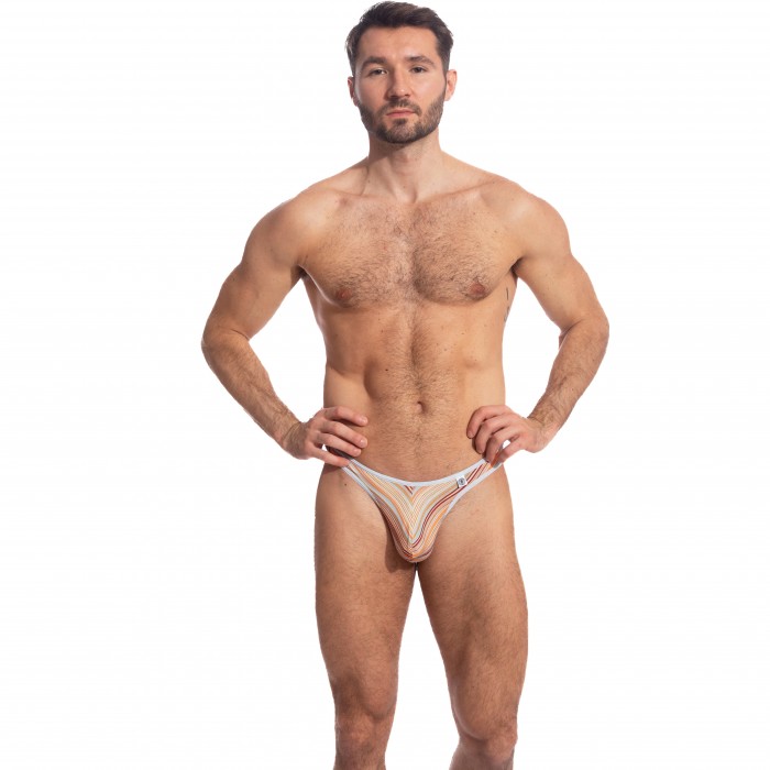  Orange Stripes - String Bikini - L'HOMME INVISIBLE UW07-MU4 