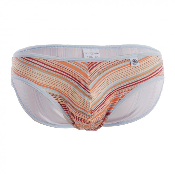 Orange Stripes - Mini Briefs - L'HOMME INVISIBLE UW22-MU4