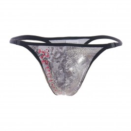 Silver Python String Striptease - L'HOMME INVISIBLE UW21X-PYT-SI1
