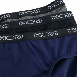  Lot de 3 slips HOM Boxerlines - gris, navy et noir - HOM 402467-V002 