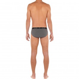  Set di 3 slip HOM boxerlines - grigio, navy e nero - HOM 402467-V002 